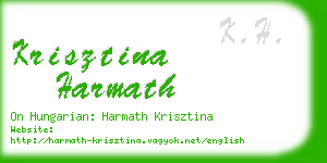 krisztina harmath business card